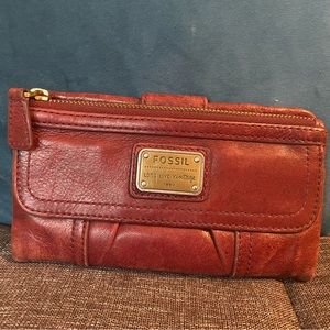 Fossil Wallet, Red